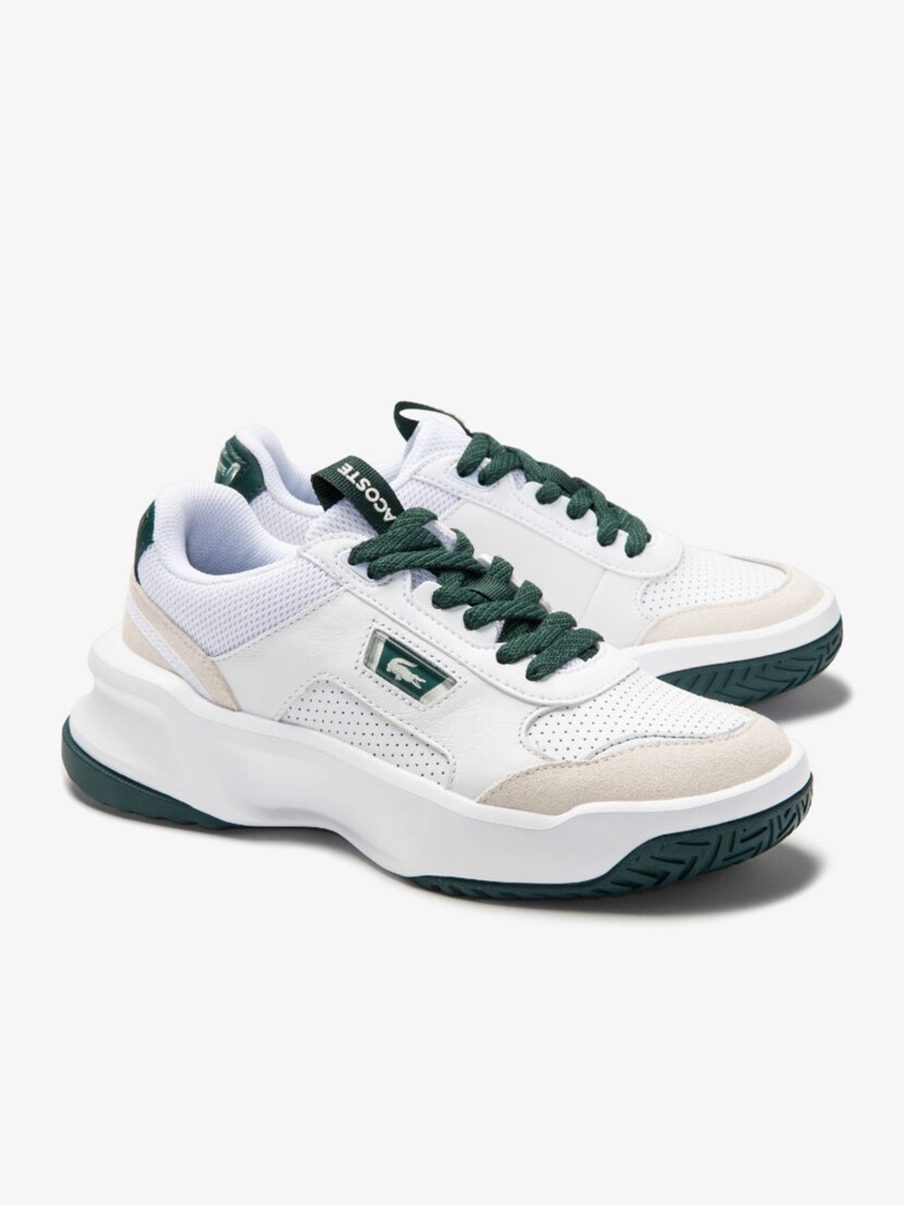 Lacoste Women's Ace Lift Leather And Suede Sneakers